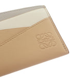 ロエベ LOEWE パズルプレーン C510Q77X06 カードケース カーフ ベージュ レディース【中古】【ABランク】