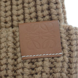 ロエベ LOEWE アナグラムブローチビーニー F000487XEK ニットキャップ ウール キャメル メンズ レディース【中古】【Aランク】