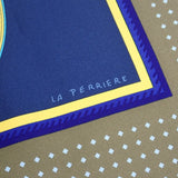 エルメス HERMES カレ90 折り畳み式幌馬車 LES VOITURES A TRANSFORMATION ソルド品 スカーフ シルク ネイビー レディース【中古】【Aランク】