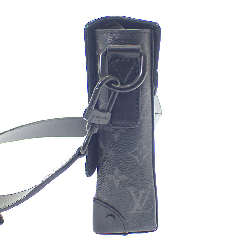 ルイヴィトン LOUIS VUITTON トランク・メッセンジャー PM M45727 モノグラムエクリプス ショルダーバッグ ブラック メンズ【中古】【ABランク】