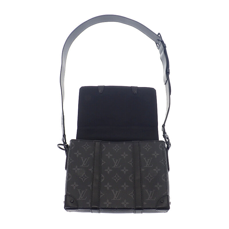 ルイヴィトン LOUIS VUITTON トランク・メッセンジャー PM M45727 モノグラムエクリプス ショルダーバッグ ブラック メンズ【中古】【ABランク】