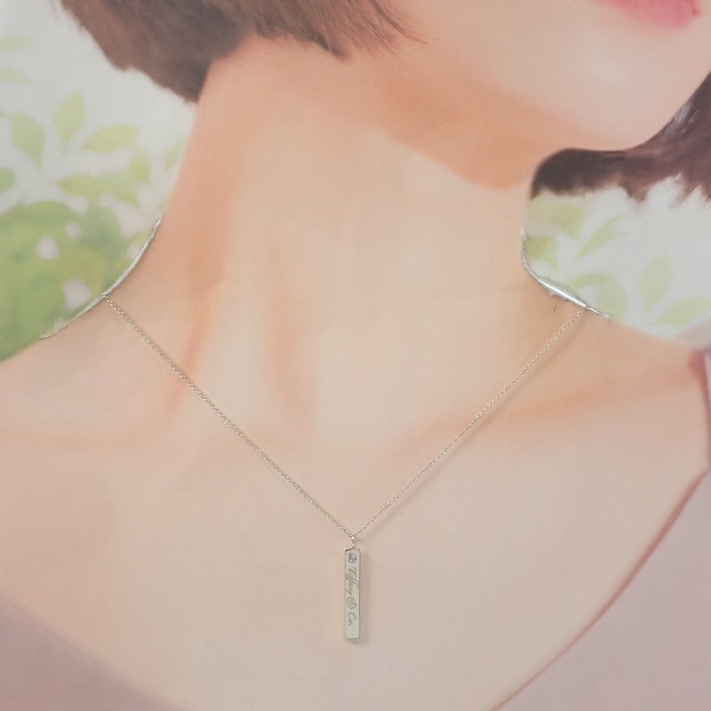 ティファニー TIFFANY&Co. ノーツ バーペンダント 23457628 ネックレス シルバー925 ダイヤモンド レディース【中古】【Aランク】