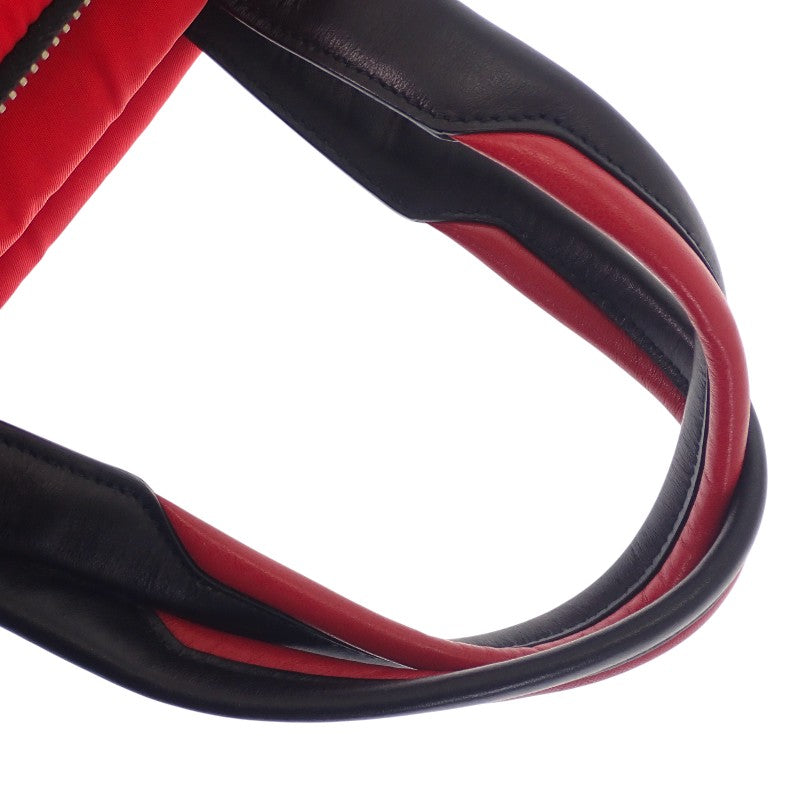 プラダ PRADA TESSUTO POCKET カーゴ スモール 1BG270 トートバッグ 2WAYバッグ ショルダーバッグ ナイロン レザー レッド ブラック シルバー金具 レディース【中古】【ABランク】