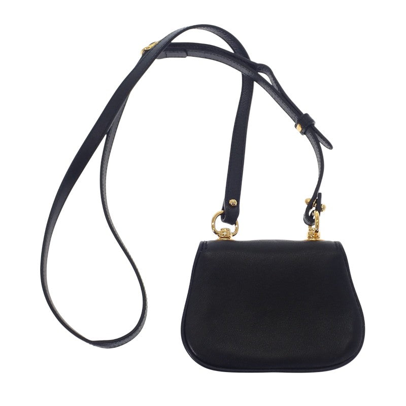 グッチ GUCCI ブロンディ 698635 カードケース レザー ブラック ゴールド金具 レディース【中古】【ABランク】