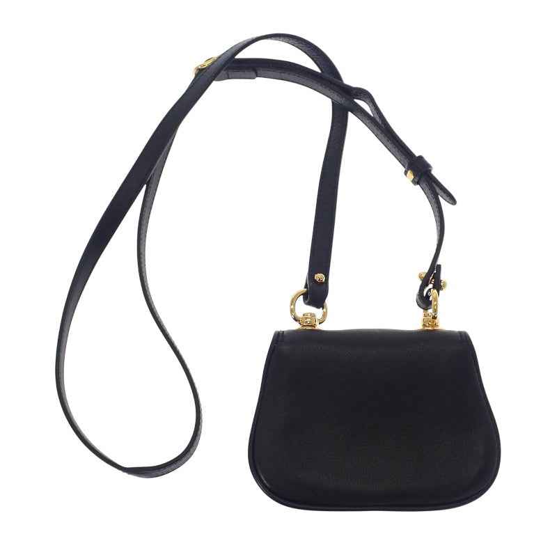 グッチ GUCCI ブロンディ 698635 カードケース レザー ブラック ゴールド金具 レディース【中古】【ABランク】