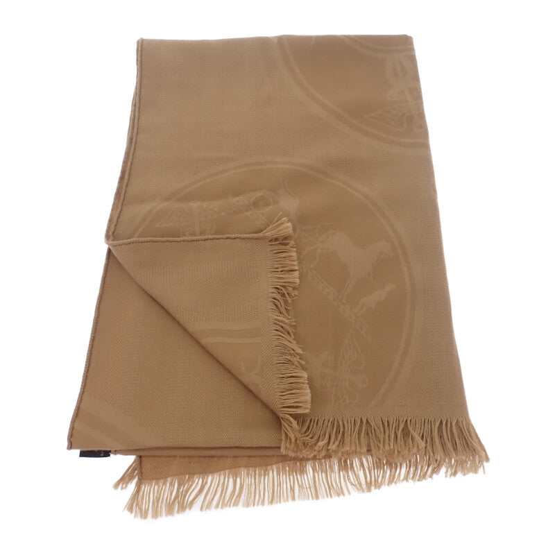 エルメス HERMES ニュー・リヴリス 大判ストール ベージュ H262494S_A3 ストール カシミヤ シルク ベージュ レディース メンズ ユニセックス【中古】【ABランク】