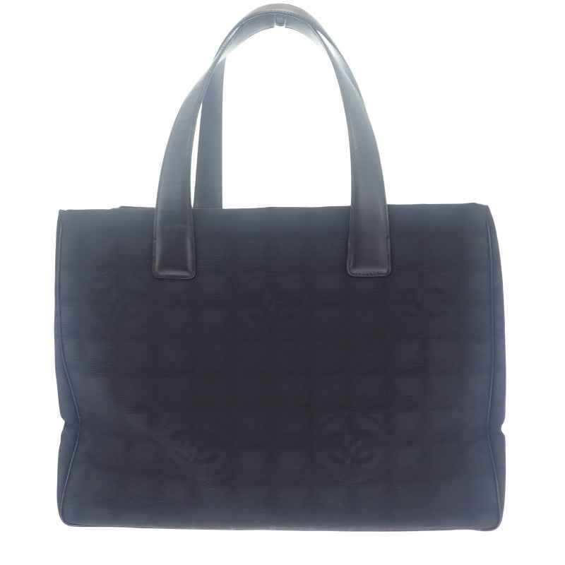 シャネル CHANEL ニュートラベルライントート MM A15991 トートバッグ ナイロン レザー ブラック レディース【中古】【ABランク】