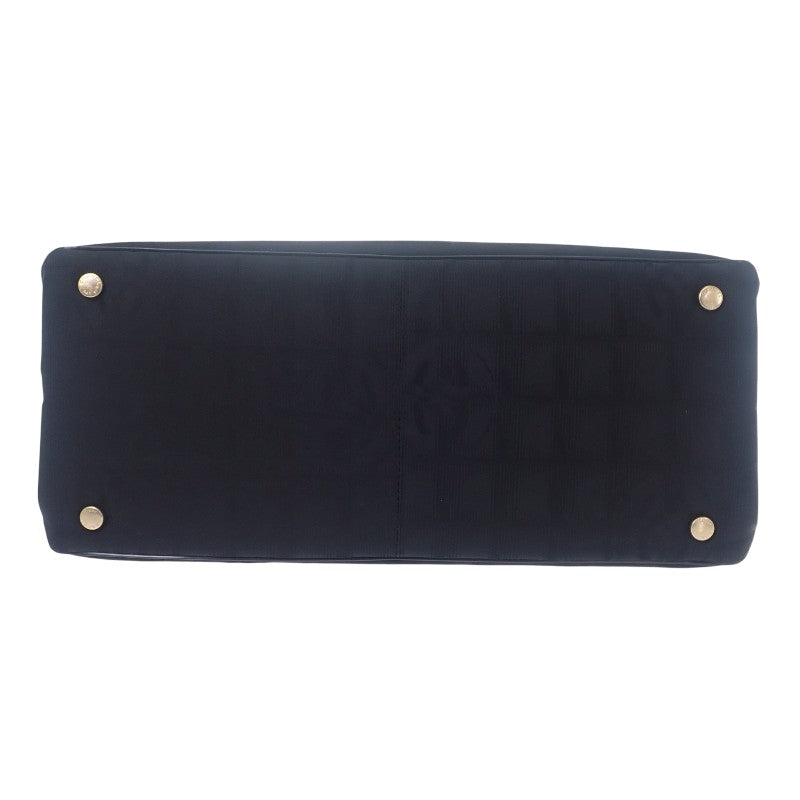 シャネル CHANEL ニュートラベルライントート MM A15991 トートバッグ ナイロン レザー ブラック レディース【中古】【ABランク】