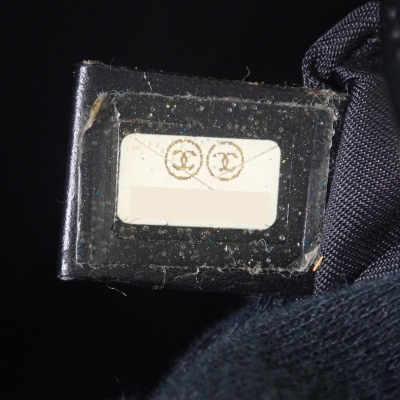 シャネル CHANEL ニュートラベルライントート MM A15991 トートバッグ ナイロン レザー ブラック レディース【中古】【ABランク】