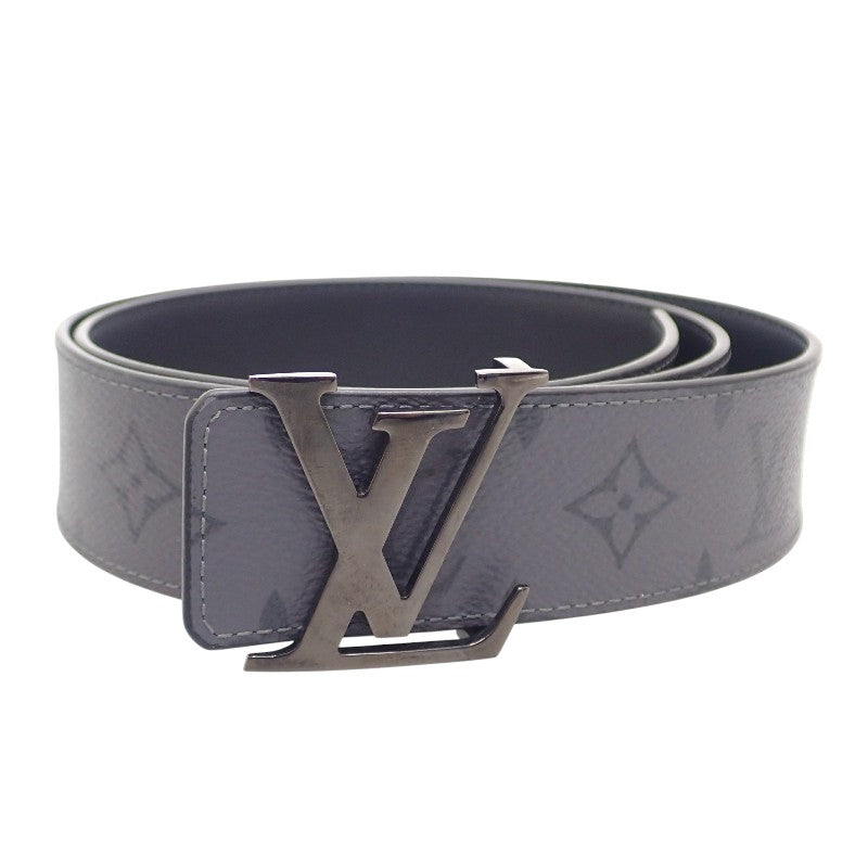 ルイヴィトン LOUIS VUITTON LV イニシャル 40MM リバーシブル M0285U ベルト カーフ モノグラムエクリプスキャンバス ブラック メンズ【中古】【Bランク】