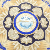 エルメス HERMES カレ90 船の手摺 RAILING スカーフ シルク アイボリー ブルー レディース【中古】【Aランク】