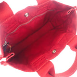 エルメス HERMES ドーヴィルPM ハンドバッグ キャンバス レッド レディース【中古】【ABランク】