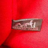 エルメス HERMES ドーヴィルPM ハンドバッグ キャンバス レッド レディース【中古】【ABランク】