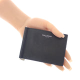 サンローラン SAINT LAURENT ビルクリップウォレット 378005BTY0N1000 二つ折り財布 レザー ブラック シルバー金具 メンズ レディース【中古】【Aランク】