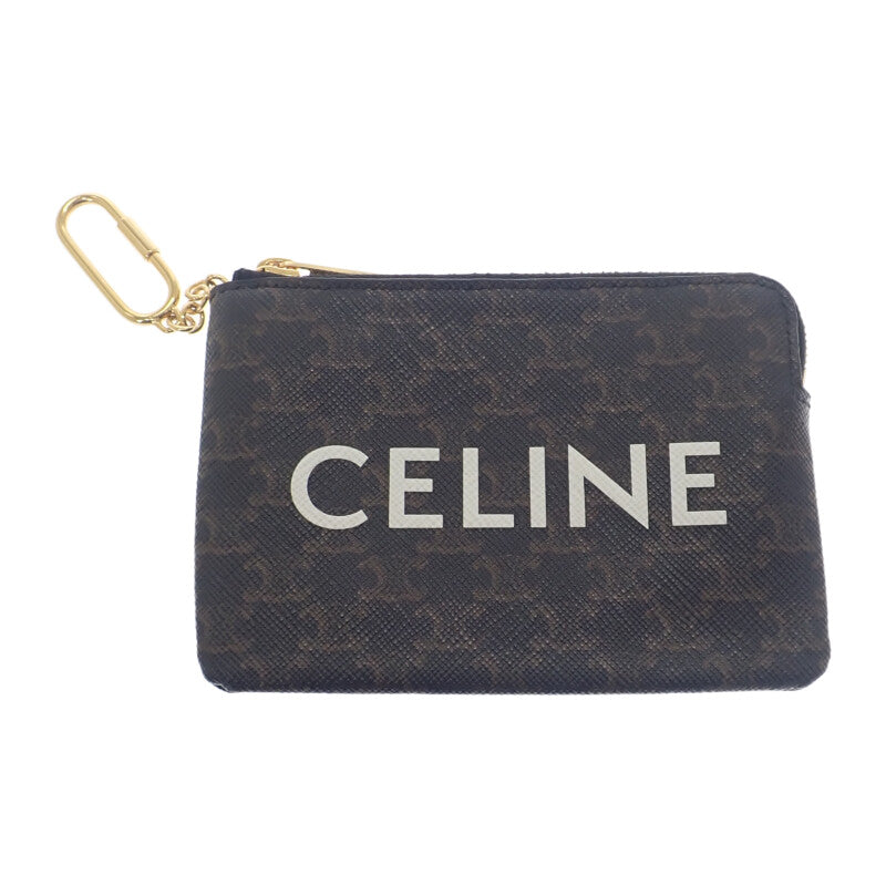 セリーヌ CELINE コインパース 10C662CA2.38NO コインケース ポリウレタン ブラウン レディース【中古】【ABランク】
