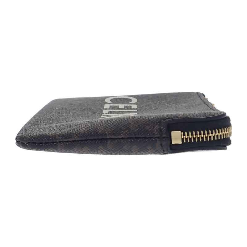 セリーヌ CELINE コインパース 10C662CA2.38NO コインケース ポリウレタン ブラウン レディース【中古】【ABランク】