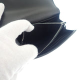 ディオール Dior ロングフラップウォレット 2ESBC312CDI_H00N 長財布 カーフ ブラック シルバー金具 メンズ レディース【中古】【ABランク】