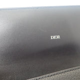 ディオール Dior ロングフラップウォレット 2ESBC312CDI_H00N 長財布 カーフ ブラック シルバー金具 メンズ レディース【中古】【ABランク】