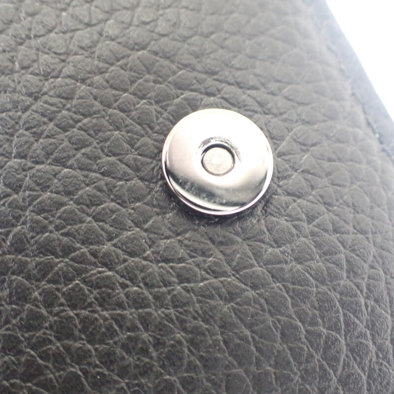 ディオール Dior ロングフラップウォレット 2ESBC312CDI_H00N 長財布 カーフ ブラック シルバー金具 メンズ レディース【中古】【ABランク】