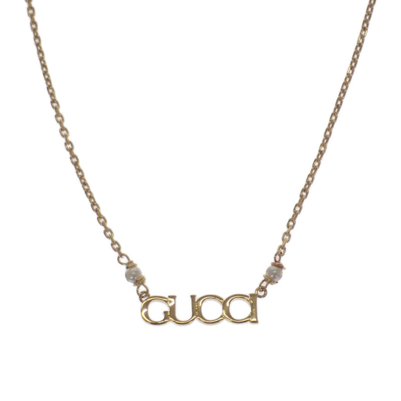 グッチ GUCCI スクリプト 777037 I4620 8078 ネックレス メタル ゴールド レディース【中古】【Aランク】