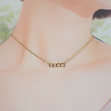 グッチ GUCCI スクリプト 777037 I4620 8078 ネックレス メタル ゴールド レディース【中古】【Aランク】