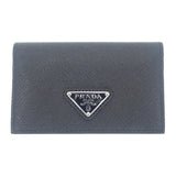 プラダ PRADA サフィアーノトライアングル 1MC110_QHH_F0632 カードケース サフィアーノ ブラック シルバー金具 レディース メンズ【中古】【Aランク】