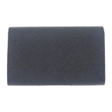 プラダ PRADA サフィアーノトライアングル 1MC110_QHH_F0632 カードケース サフィアーノ ブラック シルバー金具 レディース メンズ【中古】【Aランク】