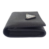 プラダ PRADA サフィアーノトライアングル 1MC110_QHH_F0632 カードケース サフィアーノ ブラック シルバー金具 レディース メンズ【中古】【Aランク】