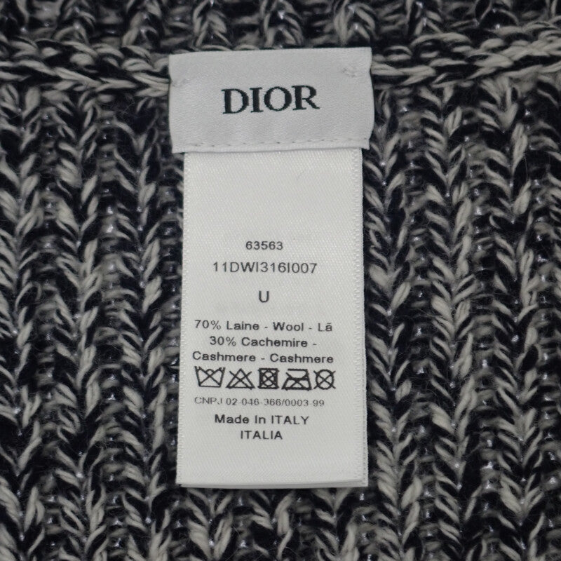 ディオール Dior タートル 11DWI316I007 ネックウォーマー ウール カシミヤ ブラック レディース【中古】【Aランク】