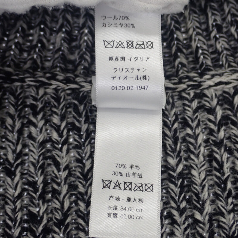 迪奧 Dior 高領 11DWI316I007 頸部保暖器 羊毛 喀什米爾 黑色 女款【中古】【A級】