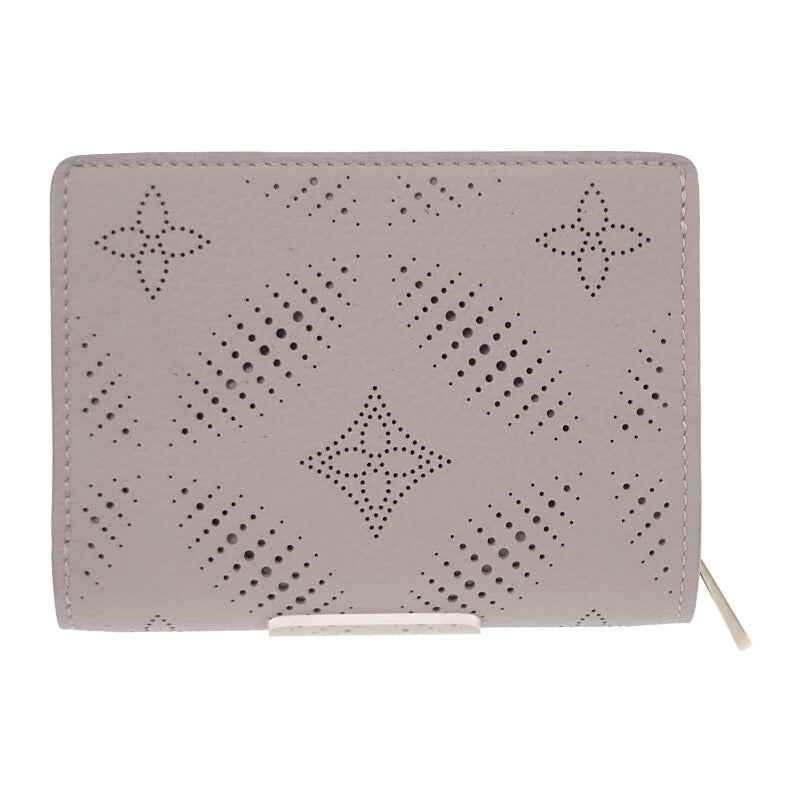 ルイヴィトン LOUIS VUITTON ポルトフォイユ・クレア M13470 二つ折り財布 モノグラムマヒナ ブルームグレー ピンク ゴールド金具 レディース【中古】【Aランク】