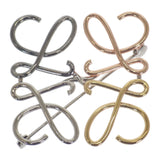 ロエベ LOEWE アナグラム J000245X10 ブローチ メタル マルチカラー ゴールド シルバー レディース【中古】【ABランク】