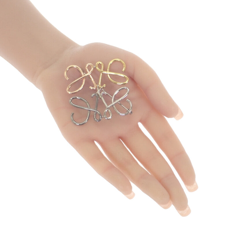 ロエベ LOEWE アナグラム J000245X10 ブローチ メタル マルチカラー ゴールド シルバー レディース【中古】【ABランク】