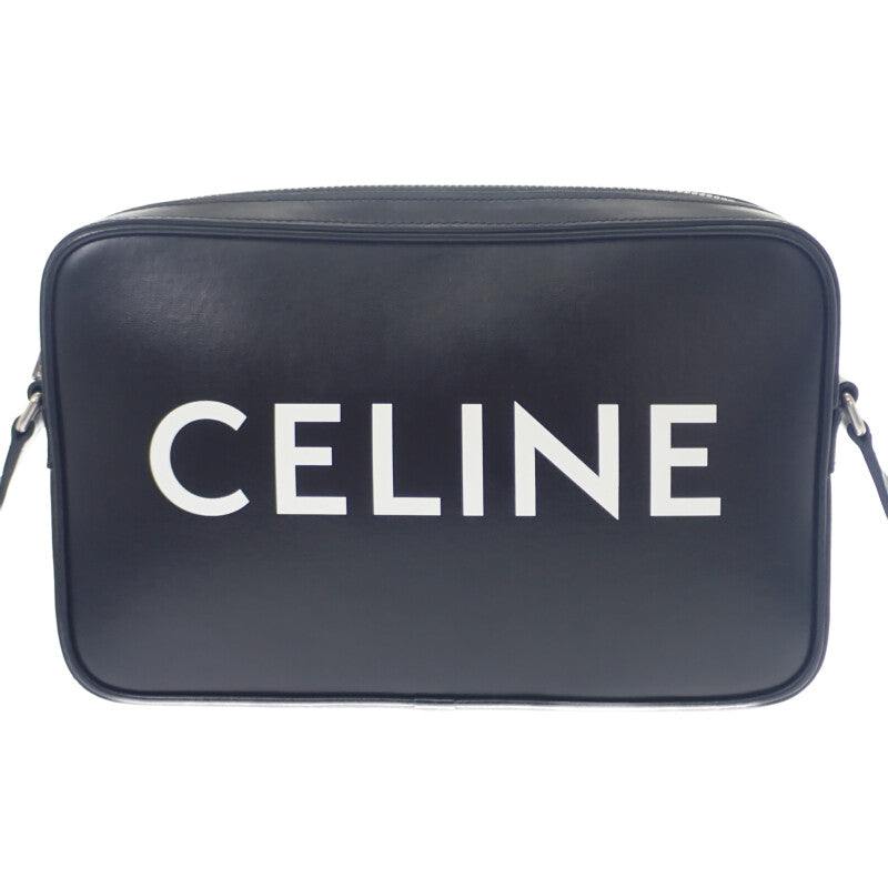 セリーヌ CELINE ミディアムメッセンジャー 194503DOT.38SI ショルダーバッグ カーフ ブラック シルバー金具 レディース メンズ ユニセックス【中古】【ABランク】