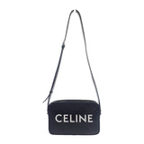 セリーヌ CELINE ミディアムメッセンジャー 194503DOT.38SI ショルダーバッグ カーフ ブラック シルバー金具 レディース メンズ ユニセックス【中古】【ABランク】