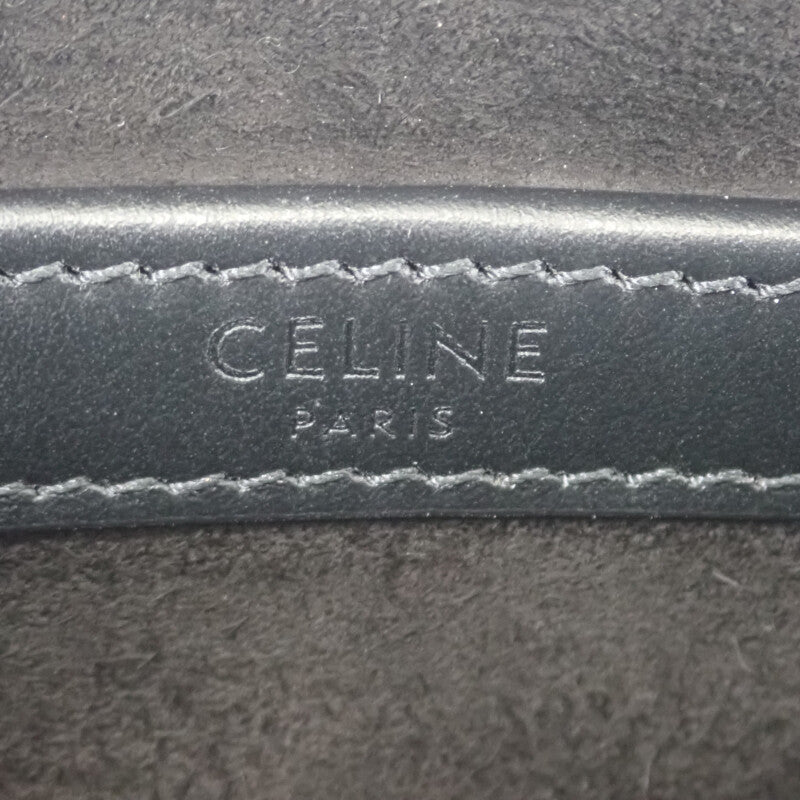 CELINE Medium Messenger 194503DOT.38SI Shoulder Bag Calf Black Silver Hardware Women's Men's Unisex【Used】【AB Rank】