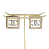 シャネル CHANEL スクエア ココマーク ABA287 B10466 NM942 ピアス メタル クリスタル ゴールド レディース【中古】【ABランク】