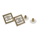 シャネル CHANEL スクエア ココマーク ABA287 B10466 NM942 ピアス メタル クリスタル ゴールド レディース【中古】【ABランク】
