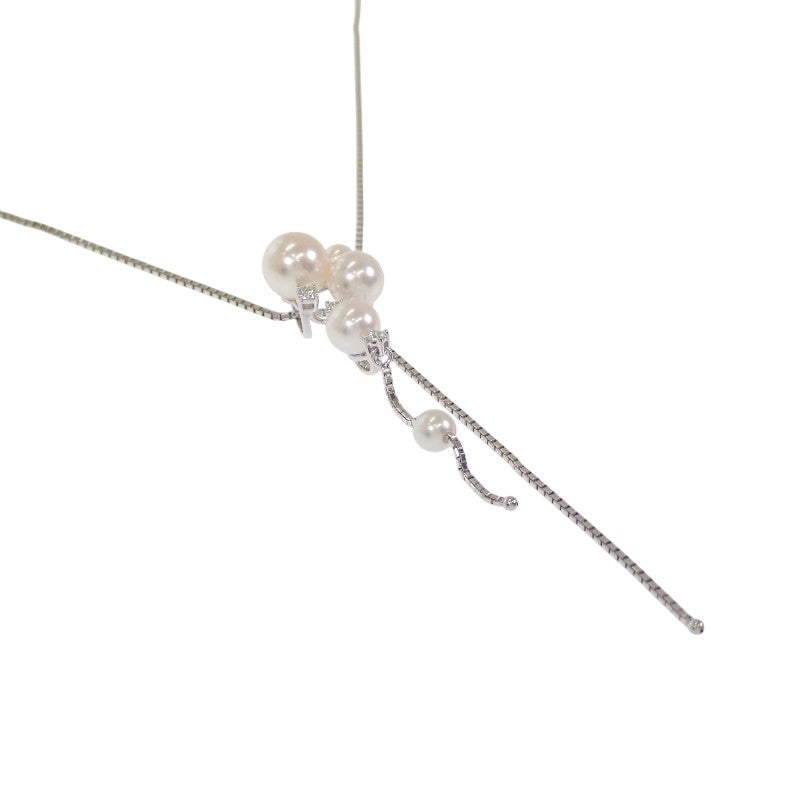 タサキ TASAKI クラスター スウィング P-13524-WGK18 ネックレス K18ホワイトゴールド パール ホワイト ダイヤモンド レディース【中古】【Aランク】