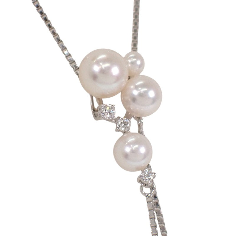タサキ TASAKI クラスター スウィング P-13524-WGK18 ネックレス K18ホワイトゴールド パール ホワイト ダイヤモンド レディース【中古】【Aランク】
