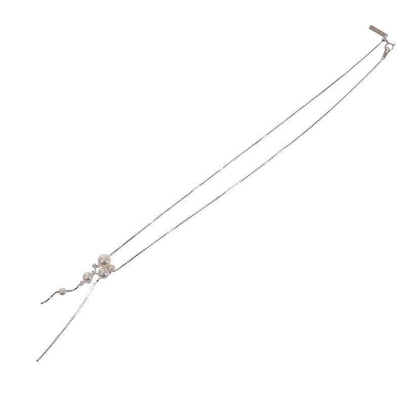 タサキ TASAKI クラスター スウィング P-13524-WGK18 ネックレス K18ホワイトゴールド パール ホワイト ダイヤモンド レディース【中古】【Aランク】