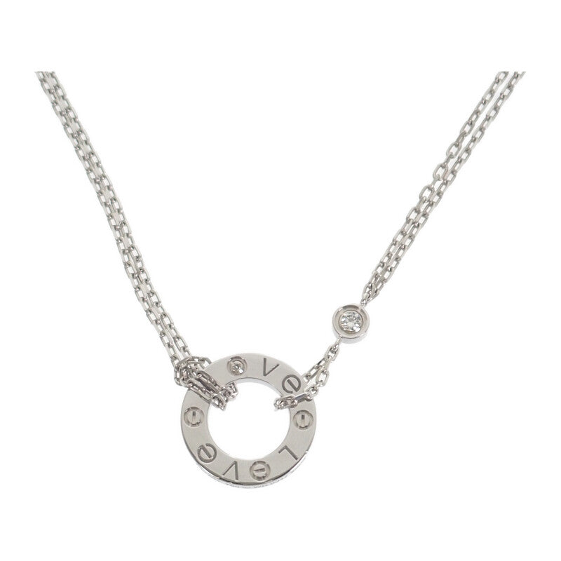 カルティエ CARTIER ラブ サークル B7219400 ネックレス K18ホワイトゴールド ダイヤモンド レディース【中古】【Aランク】