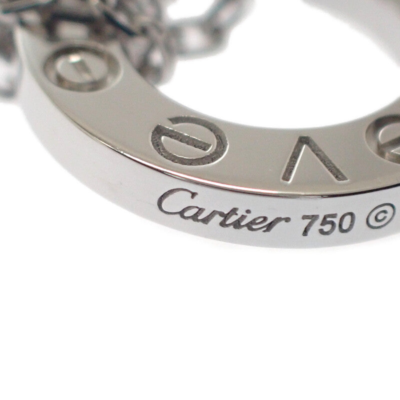 卡地亞 CARTIER Love系列 圓形鑽石項鍊 B7219400 K18白金 鑽石 女士【中古】【A級品】