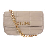 セリーヌ CELINE マトラッセモノクローム 111273EPZ.02TR ショルダーバッグ ゴートレザー アイボリー ゴールド金具 レディース【中古】【Aランク】