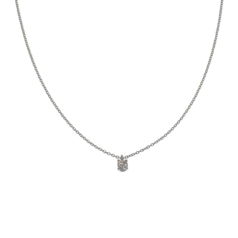 Tiffany & Co. TIFFANY&Co. 單鑽項鍊 Pt950鉑金 鑽石 女士【中古】【A級】