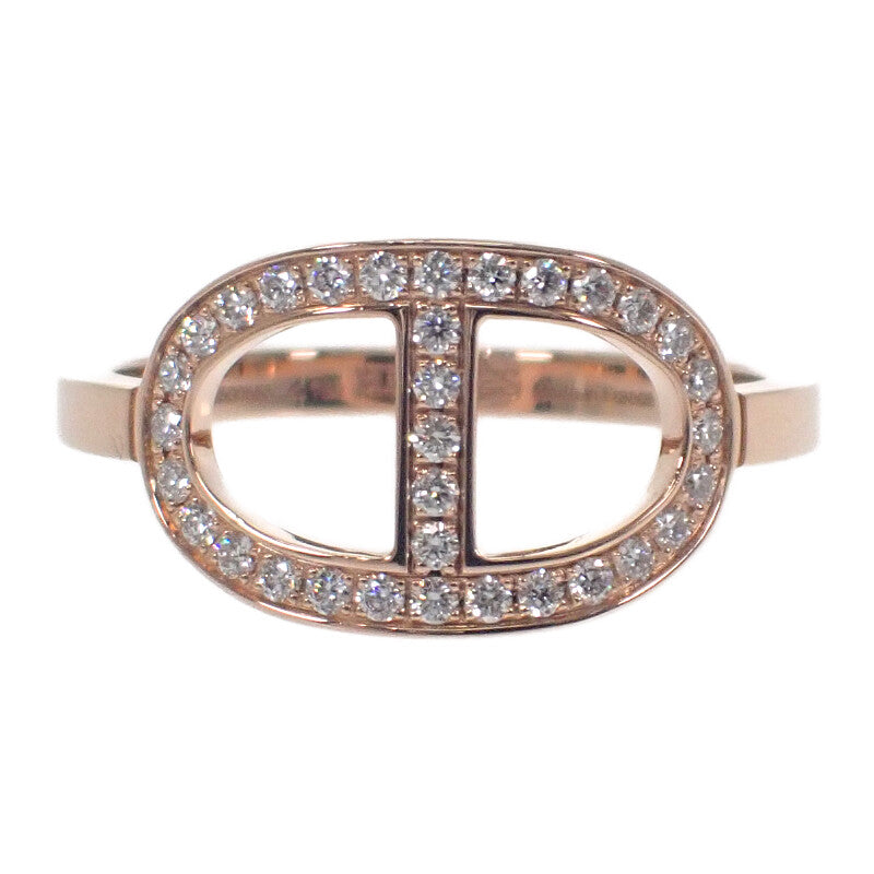 エルメス HERMES シェーヌ・ダンクル・コントゥール MM 13号 H122605B リング K18ピンクゴールド ダイヤモンド レディース【中古】【Aランク】