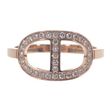 エルメス HERMES シェーヌ・ダンクル・コントゥール MM 13号 H122605B リング K18ピンクゴールド ダイヤモンド レディース【中古】【Aランク】