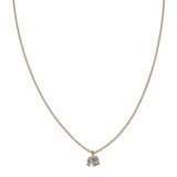 デザインジュエリー 1粒ダイヤ ネックレス K18イエローゴールド ダイヤモンド レディース【中古】【Aランク】