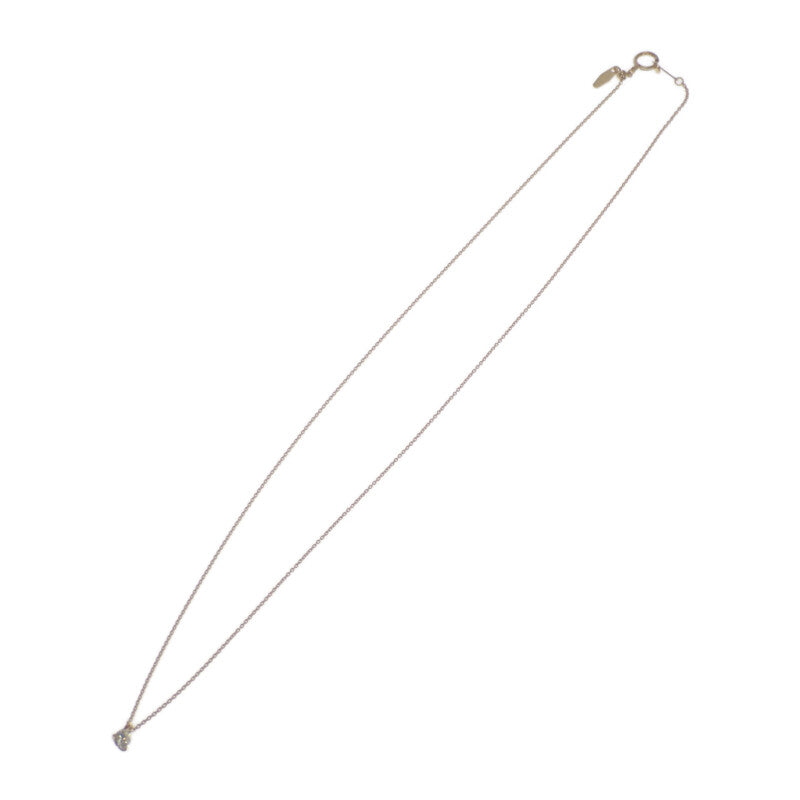 デザインジュエリー 1粒ダイヤ ネックレス K18イエローゴールド ダイヤモンド レディース【中古】【Aランク】