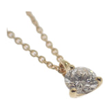 デザインジュエリー 1粒ダイヤ ネックレス K18イエローゴールド ダイヤモンド レディース【中古】【Aランク】